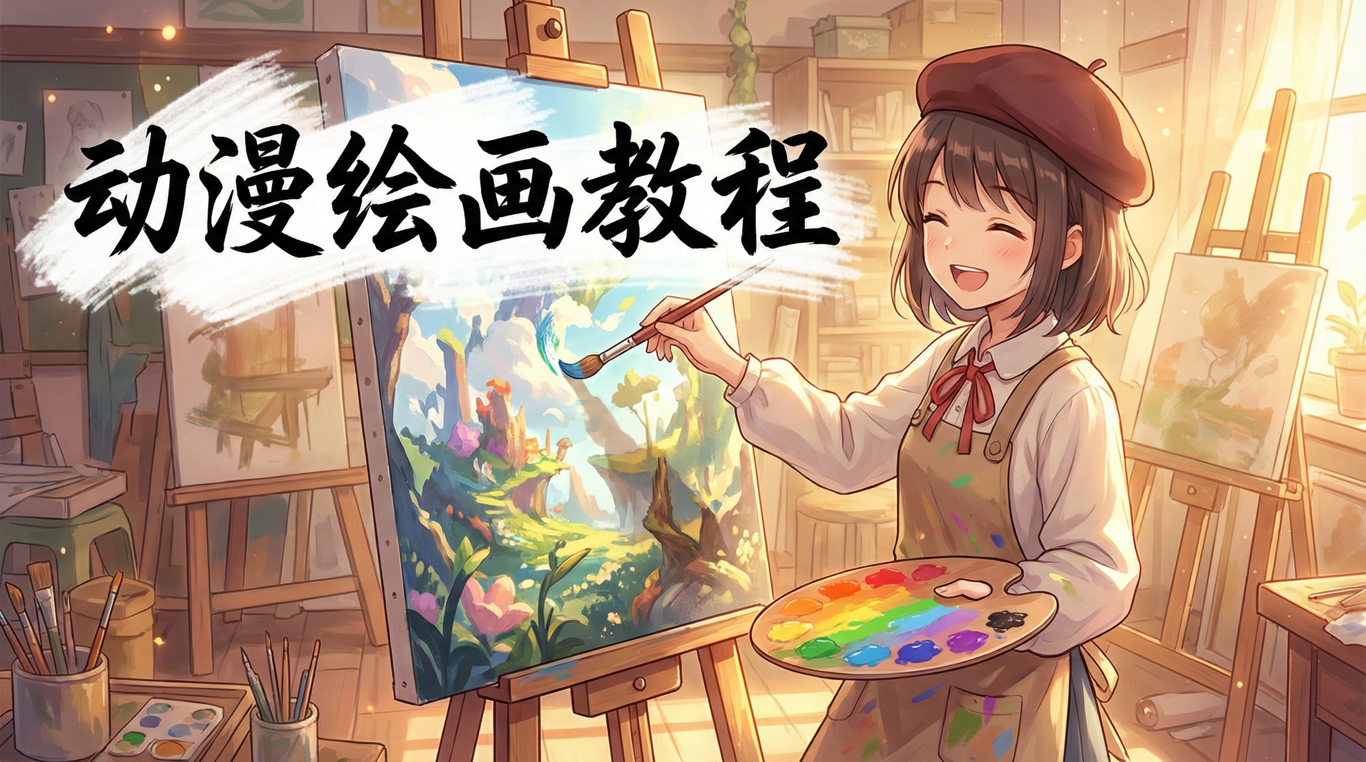 寸止挑战动漫绘画教程-水彩动漫演示