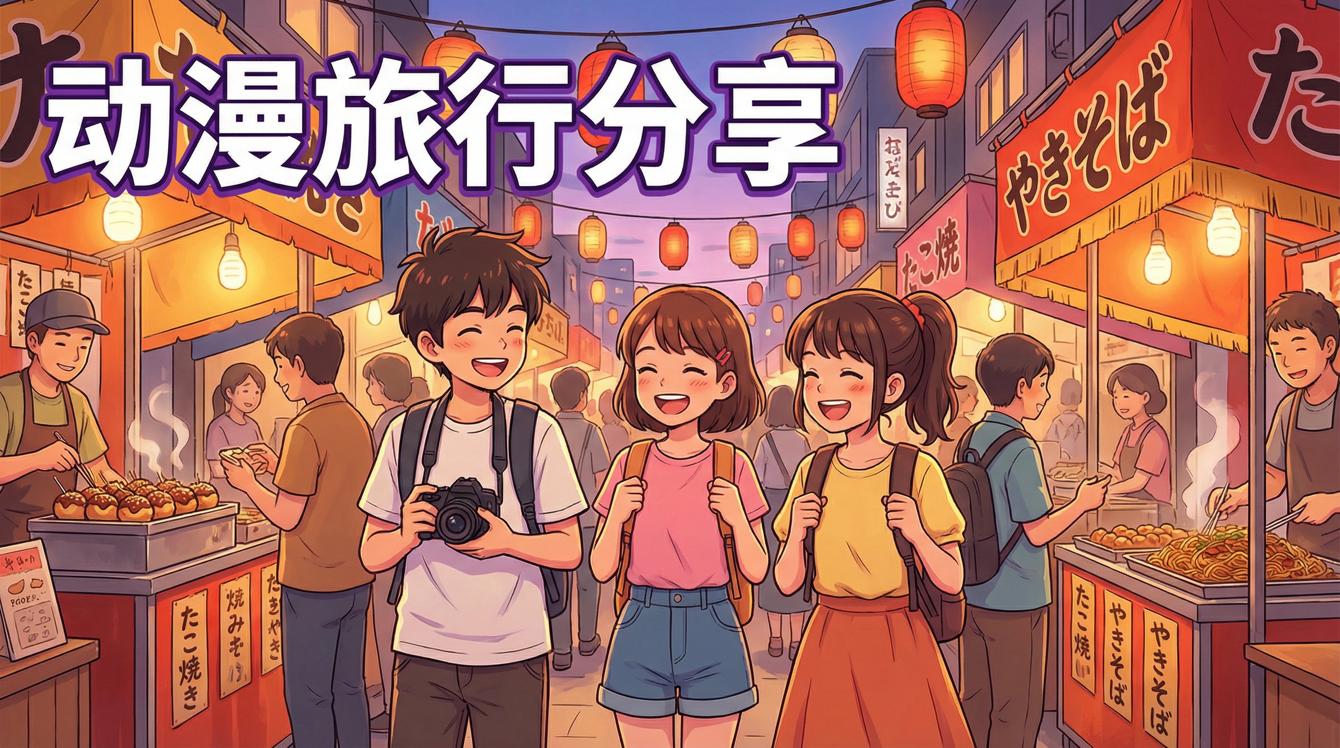 寸止挑战动漫旅行分享-日本街头动漫演示